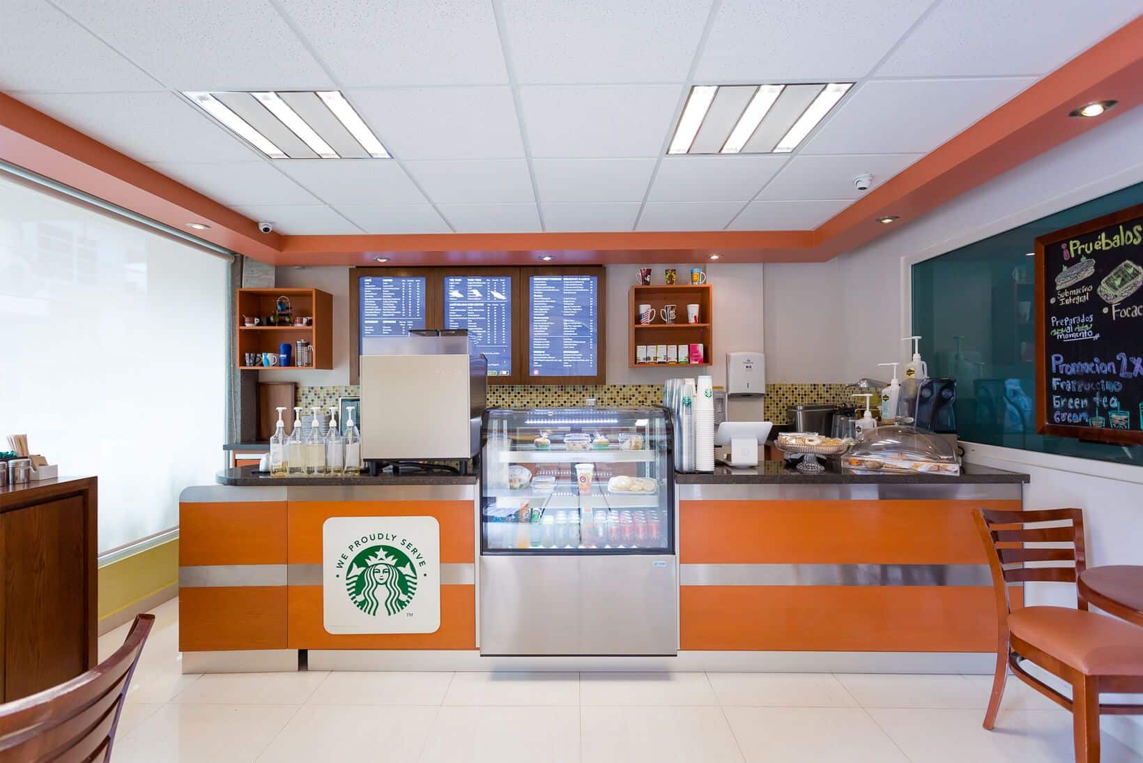 The first CMQ Cafeteria with Starbucks license at Hospital CMQ City Center in Downtown Puerto Vallarta