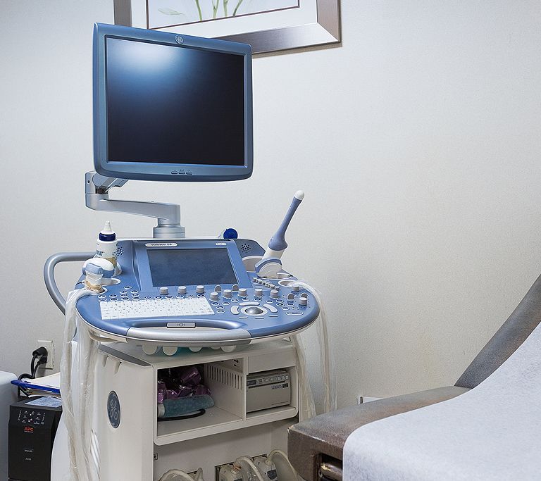 Francisco Patiño Briseno, MD. Obstetrics and Gynecology; his ultrasound equipment in Puerto Vallarta